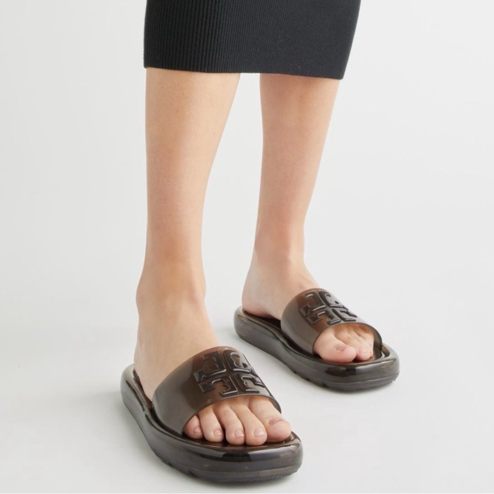 Tory Burch Bubble Jelly Slide Sandals black